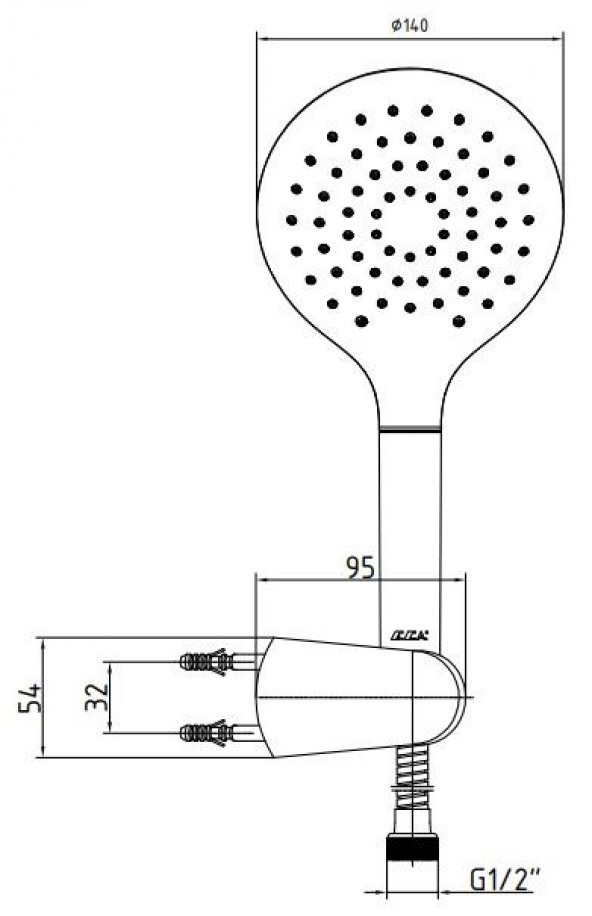 ECA Myra Mafsallı Duş Seti Banyo Üst Takımı 102117343H - 2