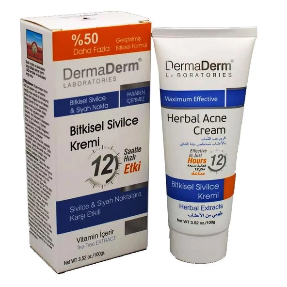 Dermaderm Doğal Sivilce Siyah Nokta Kremi 100gr Maximum Etkili