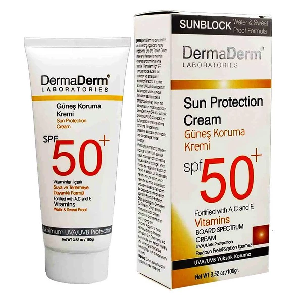 Dermaderm Doğal Güneş Koruma Kremi spf 50+ Faktör 100GR
