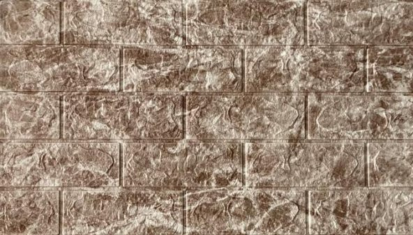 Renkli Duvarlar 70x77cm(0,53m2)Bej Tuğla Desen Kendinden Yapışkanlı Duvar Kağıdı Paneli Nw125 - 3