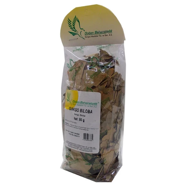 Doğan Baharatçılık Ginkgo Biloba Yaprağı 50 Gram Saf Paket