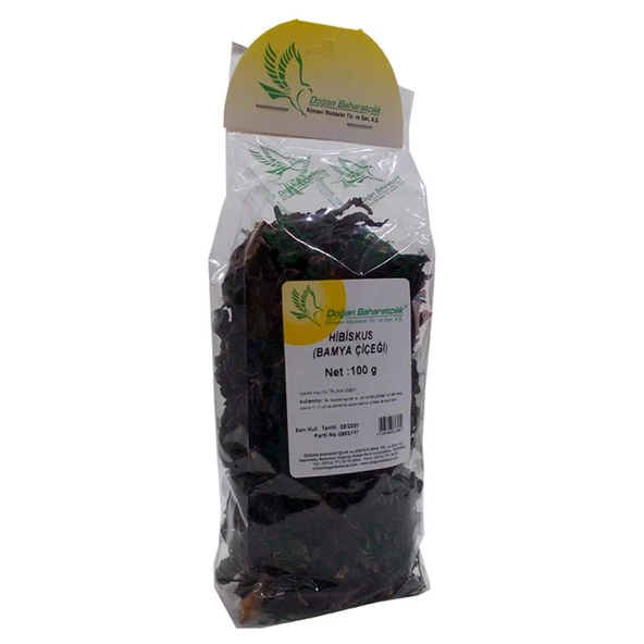 Doğan Baharatçılık Hibiskus Bamya Çiçeği 100Gr Doğal Saf Paket