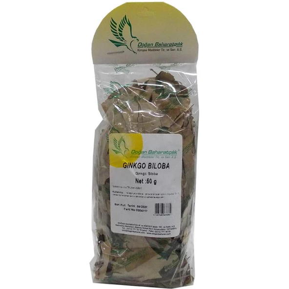 Doğan Baharatçılık Ginkgo Biloba Yaprağı 50 Gram Saf Paket - Resim 2