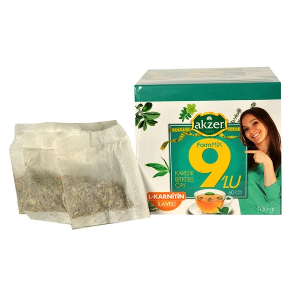 Akzer Formmix 9'lu Karışık Bitki Süzen Poşet Çay 60 x 1.7 Gr