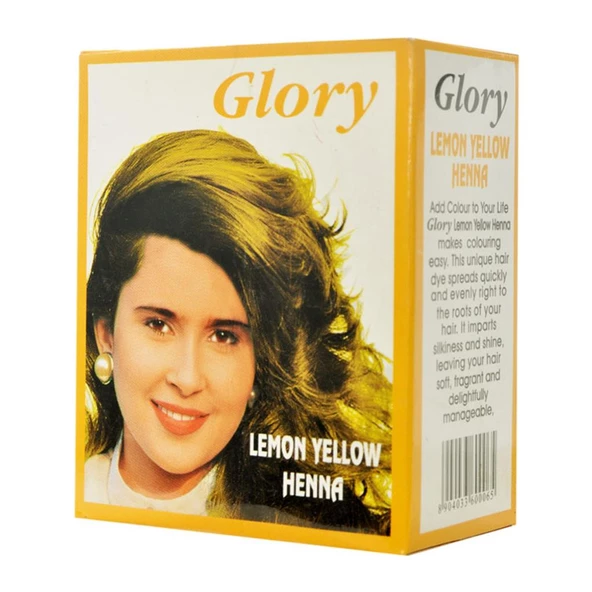 Glory Glory Limon Sarı Hint Kınası (Lemon Yellow Henna) 10 Gr Paket - 3