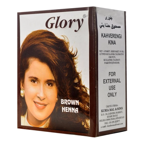 Glory Glory Kahverengi Hint Kınası (Brown Henna) 10 Gr Paket - 3