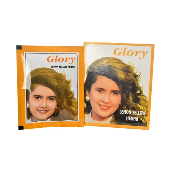 Glory Glory Limon Sarı Hint Kınası (Lemon Yellow Henna) 10 Gr Paket - 7