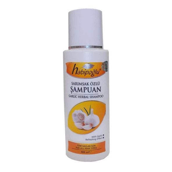 Habipoğlu Sarımsak Özlü Şampuanı 400ML Garlic Herbal Shampoo - 4