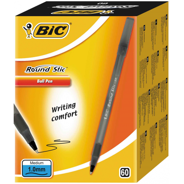 Bic Tükenmez Kalem Round Stick 1.0 MM 60 LI Siyah 920568