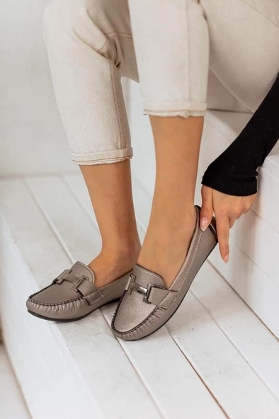 Comfy Kadın H Tokalı Rahat ve Günlük  Kadın Babet Ayakkabı - 6