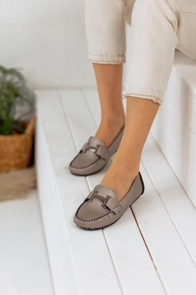 Comfy Kadın H Tokalı Rahat ve Günlük  Kadın Babet Ayakkabı - 7