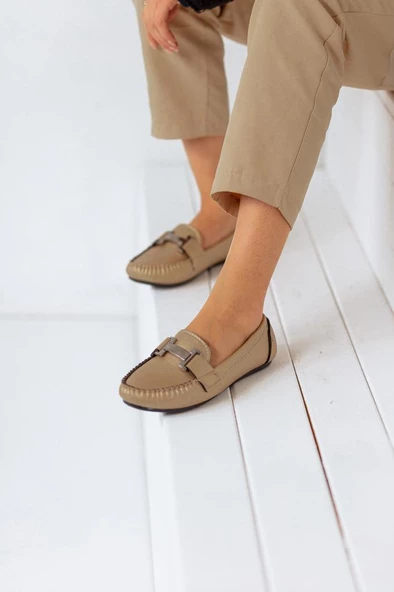 Comfy Kadın H Tokalı Rahat ve Günlük  Kadın Babet Ayakkabı - 2