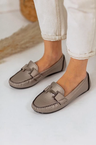 Comfy Kadın H Tokalı Rahat ve Günlük  Kadın Babet Ayakkabı - 8