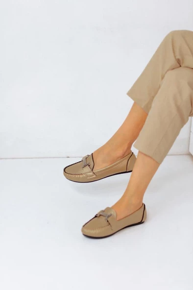 Comfy Kadın H Tokalı Rahat ve Günlük  Kadın Babet Ayakkabı