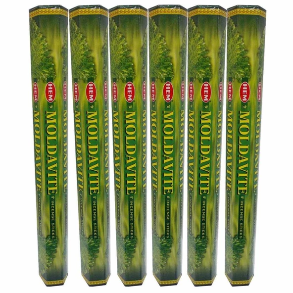 Hem Moldavit Taşı 20 Çubuk Tütsü - Moldavite - 6