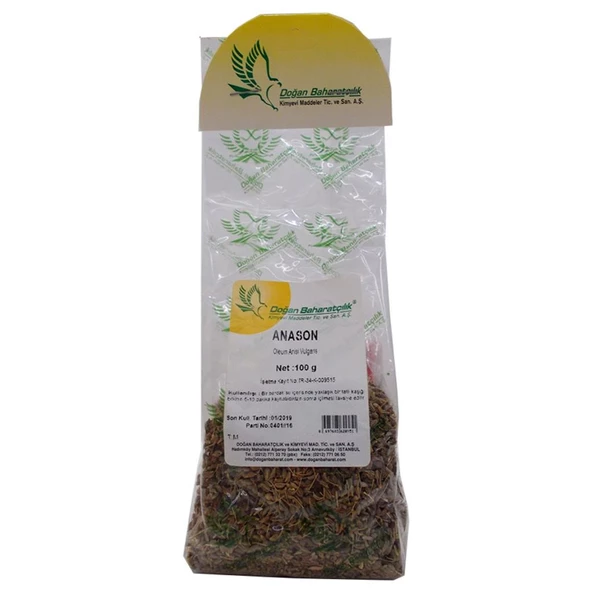 Doğan Baharatçılık Anason 100 Gram Doğal Saf Mini Paket