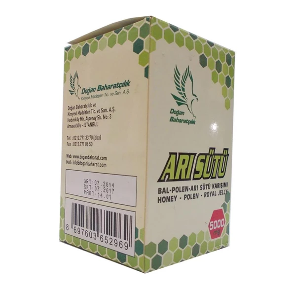 Doğan Baharat 5000 MG Bal Polen Arı Sütü Karışımı 230 G Bebe Doz - 4