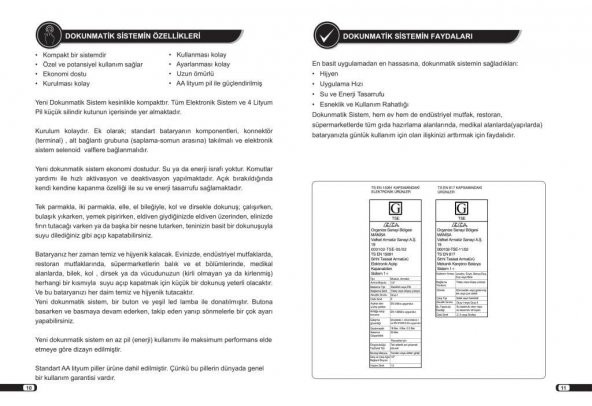 Eca Luna Dokunmatik Mutfak Eviye Bataryası Hijyenik 102118075H 20 Yıl Garantili - 8