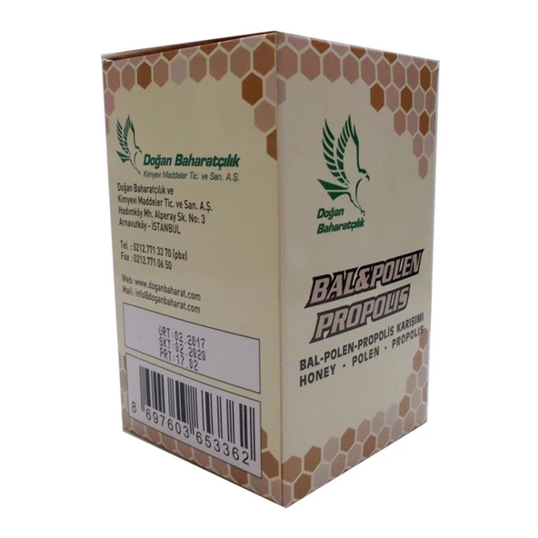 Doğan Baharatçılık Doğal Saf Bal Polen Propolis Karışımı 230 G - 4