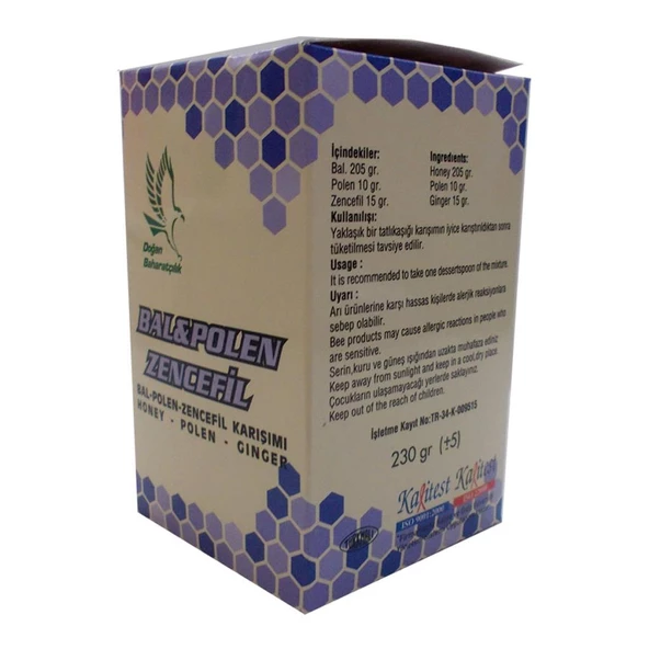 Doğan Baharatçılık Doğal Bal Polen Zencefil Karışımı Macun 230 G - 3