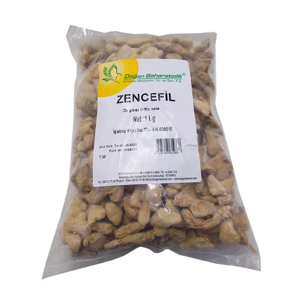 Doğan Baharatçılık Kök Zencefil 1 Kg Zencefil Kökü Kiloluk Paket