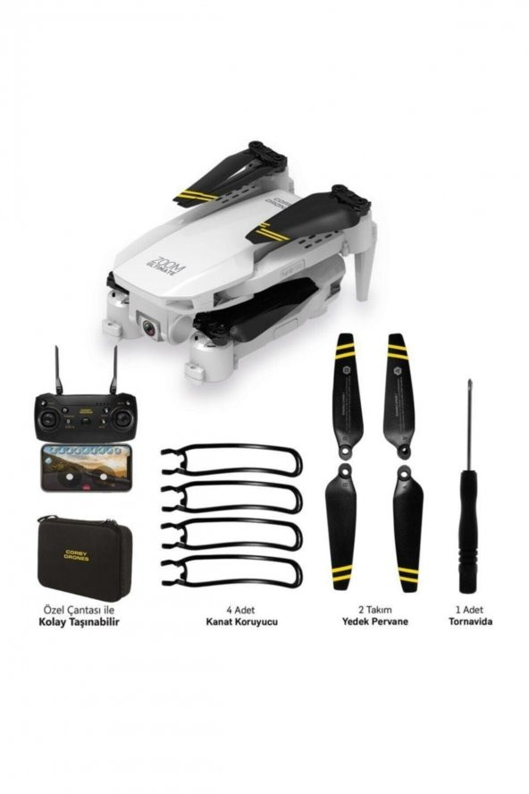 Cx017 Wifi Çift Kameralı Katlanabilir 1080p Drone