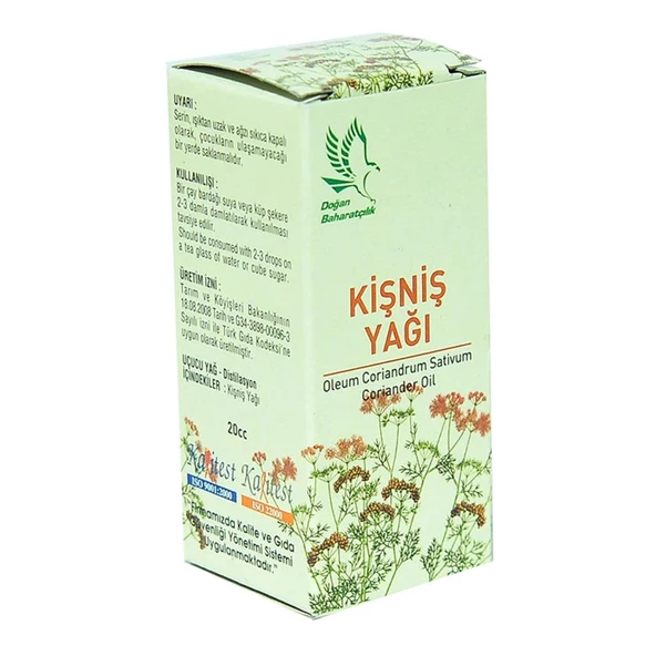 Doğan Baharatçılık Kişniş Yağı 20 ML Katkısız Doğal Saf Cam Şişe - 4