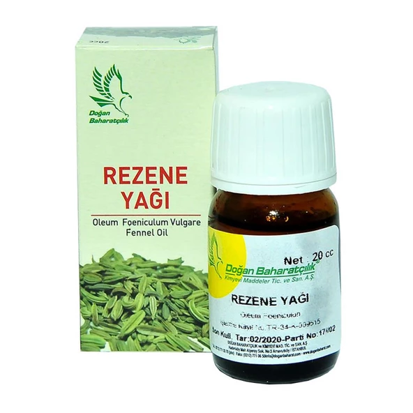 Doğan Baharatçılık Rezene Yağı 20 ML Katkısız Doğal Saf Cam Şişe