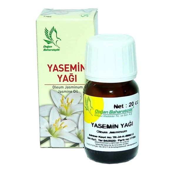 Doğan Baharatçılık Yasemin Yağı 20 ML Katkısız Doğal Saf Cam