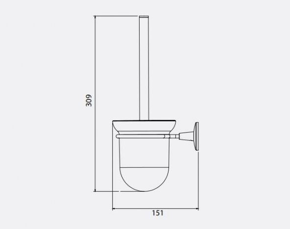 Serel Banyo Lale Tuvalet / Klozet Fırçalığı 140101012 E.C.A - 2