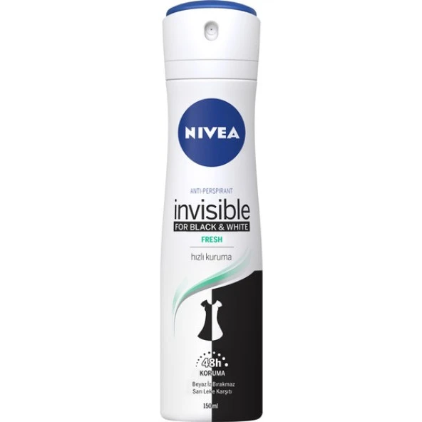 Nivea Invisible Black&White Fresh Sprey Bayan Deodorant 150ml