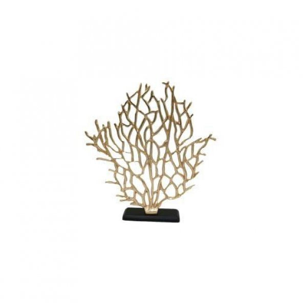 Crearthome Dekoratif Büyük Boy Gold Döküm Ağaç Obje-Biblo 41x38 cm SZR-5009-A