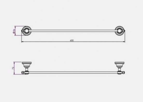 Serel Banyo Luna Uzun Havluluk 60cm 140110006 E.C.A - 2