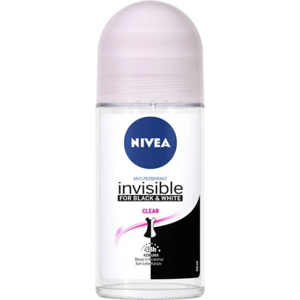 Nivea Deo Roll-On Black&White Clear 50ml Kdn