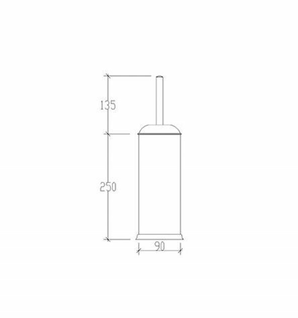 TEMA Banyo Role-B Krom Tuvalet Klozet Wc Fırçası 81332 - 2