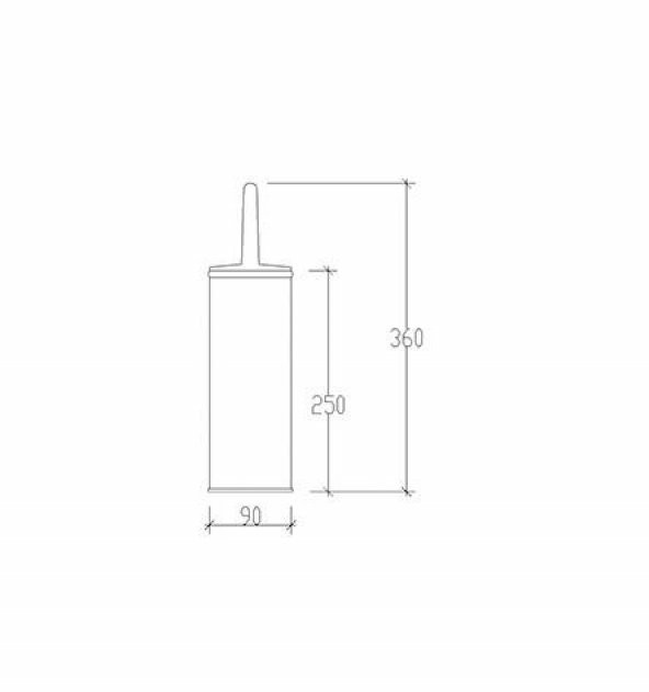 TEMA Banyo Mesa Krom Tuvalet Klozet Wc Fırçası 430 Kalite 81340 - 2