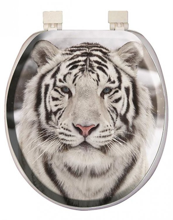 Softy Jumbo Desenli Yumuşak Klozet Kapağı Beyaz