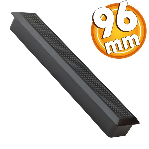 Monte Mobilya Mutfak Çekmece Dolap Dolabı Kapak Kulpu Kulbu Plastik Siyah Kulpları (96 MM-9.6 CM)