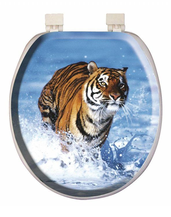 Softy Jumbo Desenli Yumuşak Klozet Kapağı Beyaz - 2