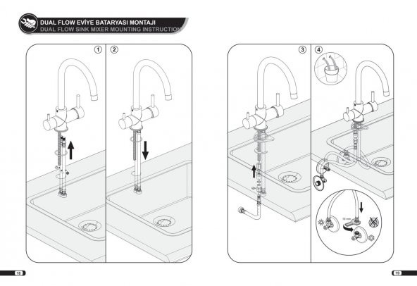ECA Nita Kuğu Borulu Lavabo Bataryası 102188036 20 Yıl Garantili E.C.A. - 11