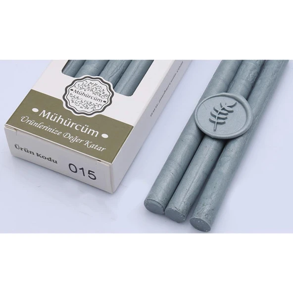 Mühür Mumu Çubuk 11mm x 120mm 10 lu Paket Model No:15 (SATEN GRİ) ürün görseli