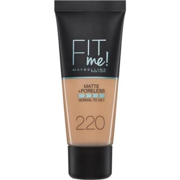 Maybelline Fit Me Matte+Poreless Likid Fondöten No: 220 Natural Beige