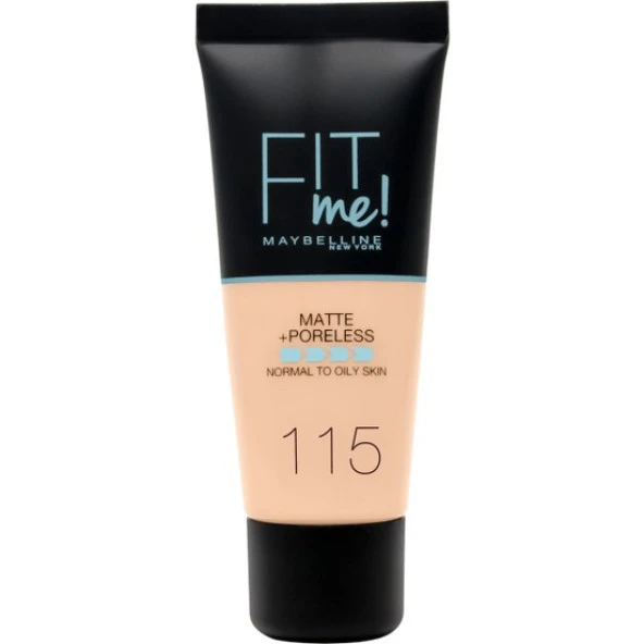 Maybelline Fit Me Matte+Poreless Likit Fondöten No: 115 Ivory