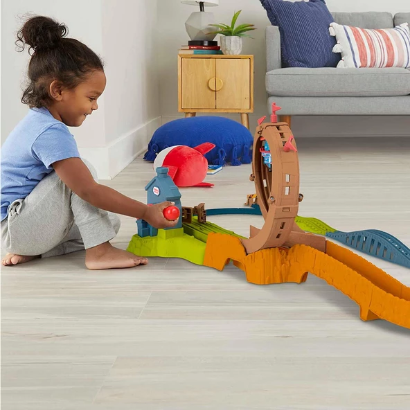 Orjinal Thomas ve Arkadaşları Çemberde Dönüş Eğlencesi Pilli Thomas&Friends HJL20 - 2