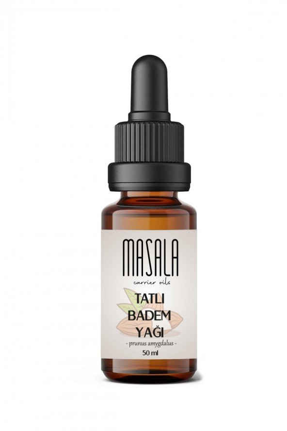 Masala Tatlı Badem Yağı 50 ml.  Soğuk Pres (Sweet Almond Carrier Oil) - 2
