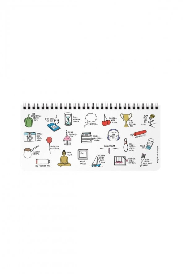 Planner Spiralli 13x27 Cm Hisli Şeyler-zirvedeyim Canım Duymuyorum - 3