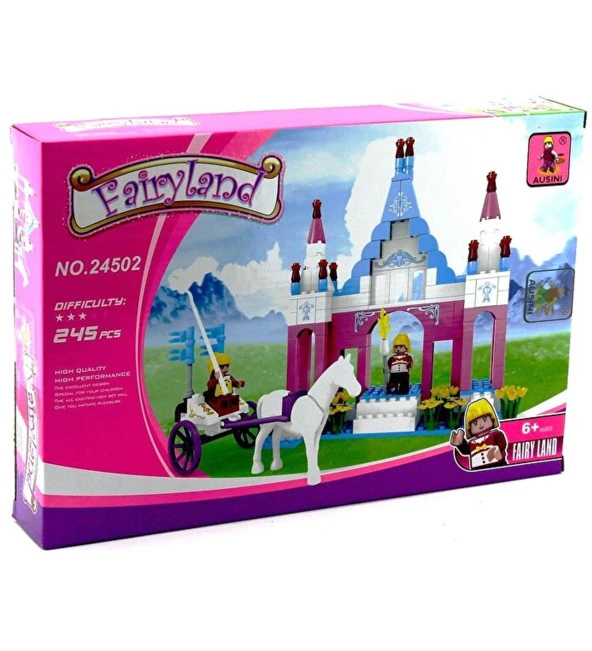 Ausini-Asya Bricks 24502, Fairyland 245 Parça Şato ve At Arabası Temalı Lego Seti - 3