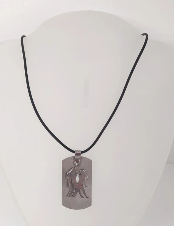 Kolye İkizler Burcu Charm Kadın Erkek Kolye Hediye Takı Aksesuar - 4