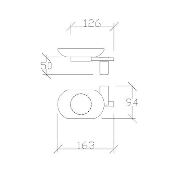 Tema Banyo Premium Cam Katı Sabunluk Duvara Monte Krom 71003 - 2