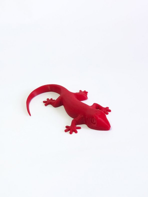 3D Kertenkele Gecko Figürlü Model Oyuncak - Kırmızı ürün görseli 1